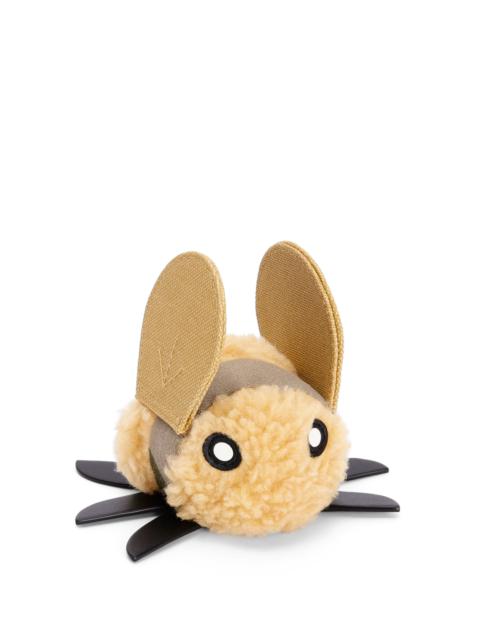 Loewe Bee charm in upcycled textile and calfskin