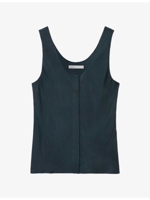 ALLSAINTS Milla Scoop-Neck Silk-Blend Cami Top