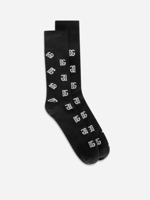 Dolce & Gabbana Stretch cotton jacquard socks with DG Monogram