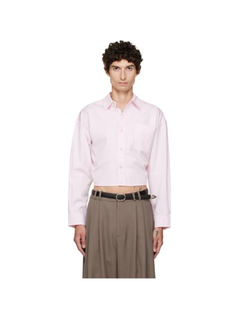 R13 Pink Split Hem Boyfriend Shirt