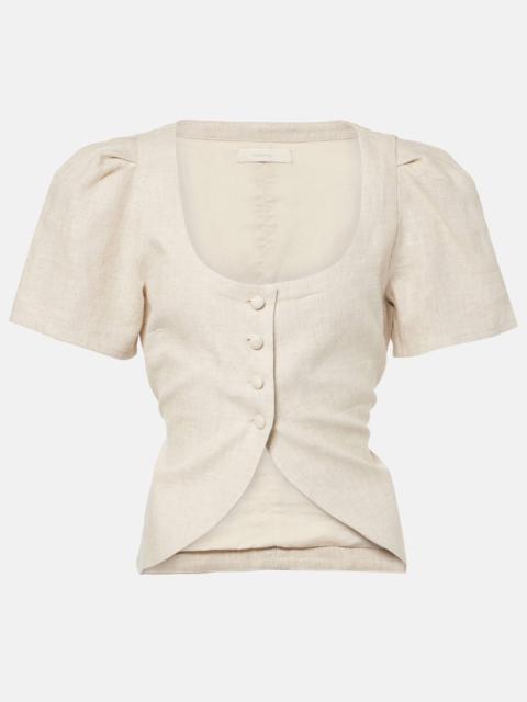 FAITHFULL Emma linen top