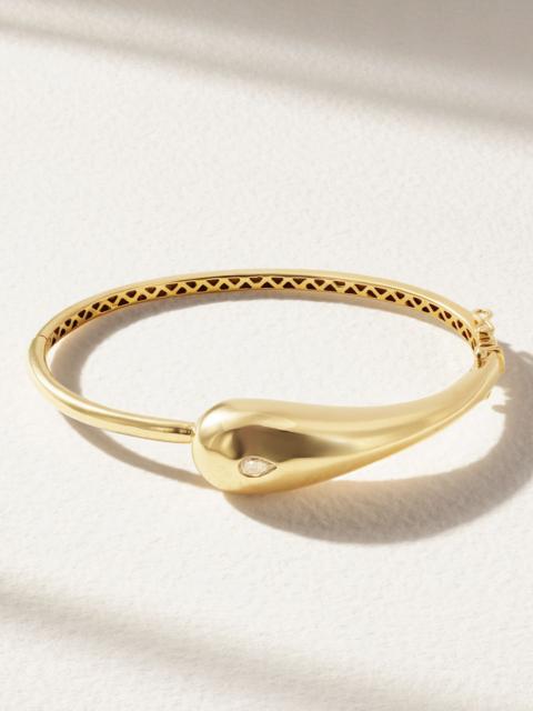 MATEO Droplet 14-karat gold diamond bracelet Gold