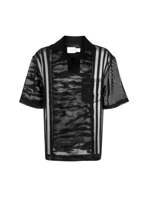 FENG CHEN WANG semi-sheer polo shirt