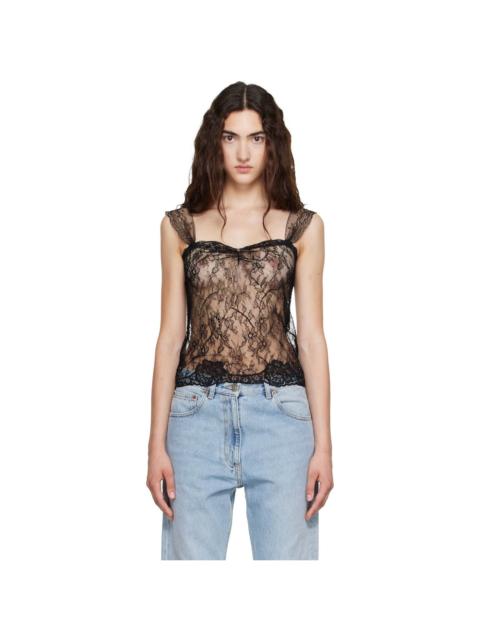 Valentino Black Lace Tank Top