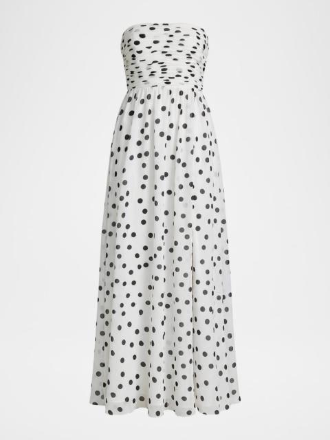 MAC DUGGAL Strapless Polka Dot A-Line Gown
