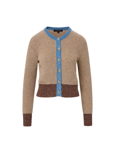IBRA MERINO WOOL-BLEND CARDIGAN