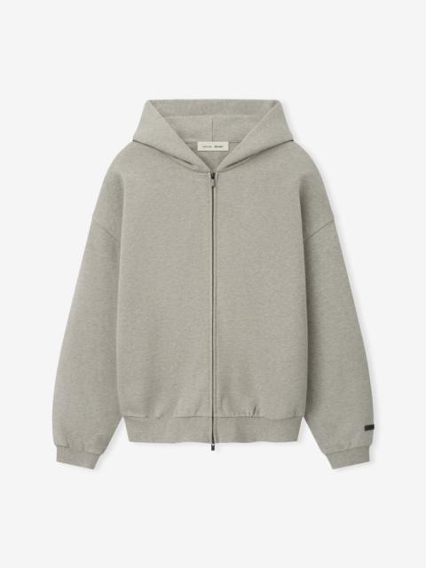 ESSENTIALS Embossed FW26 90s Relaxed Zip Up Hoodie