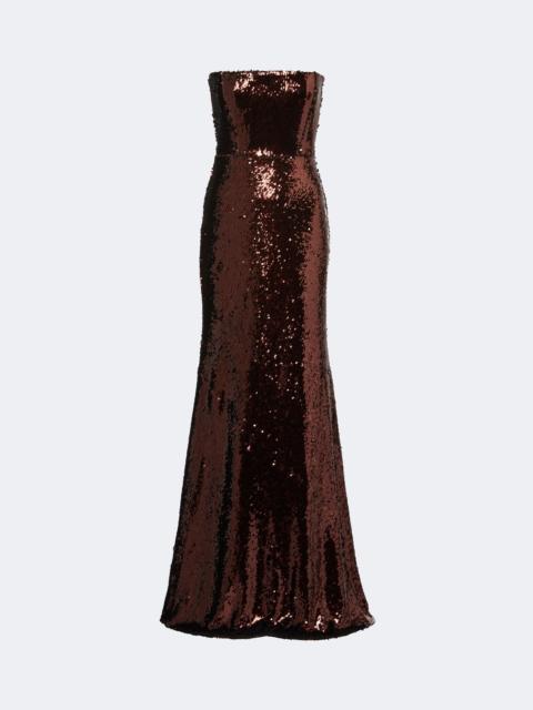 ALEX PERRY Sequined bustier gown