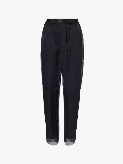 UNDERCOVER Wide-leg high-rise woven trousers