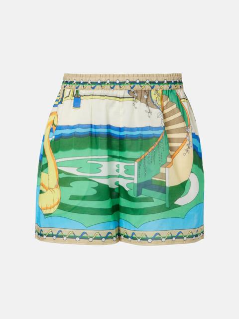 TORY BURCH Printed cotton shorts