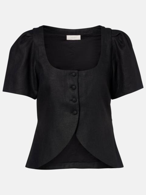 FAITHFULL Emma linen top