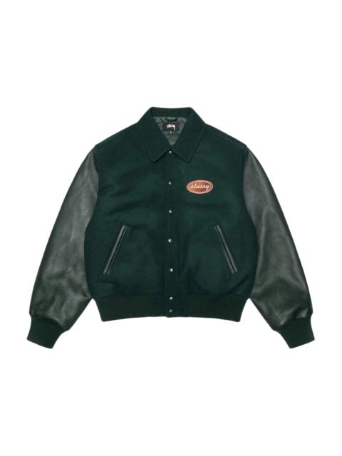 Stüssy Stussy Script Oval Varsity Jacket Green