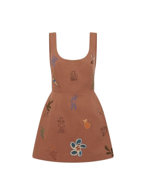 ALÉMAIS Dusty Embroidered Mini Dress