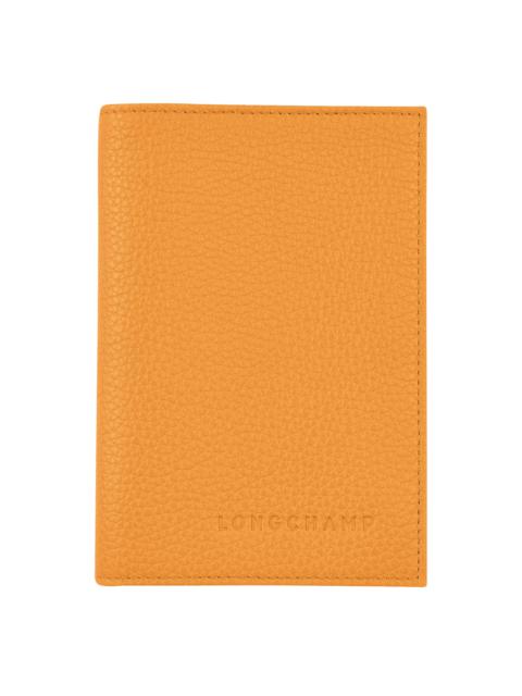 Longchamp Le Foulonné Passport cover Apricot - Leather