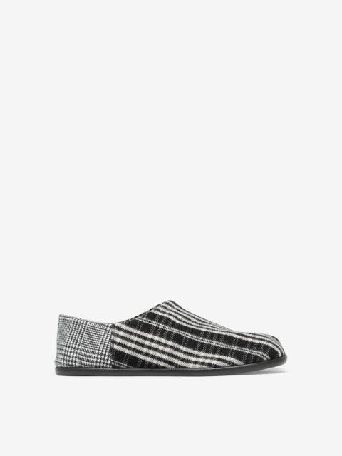 Maison Margiela Tabi tartan slip-on