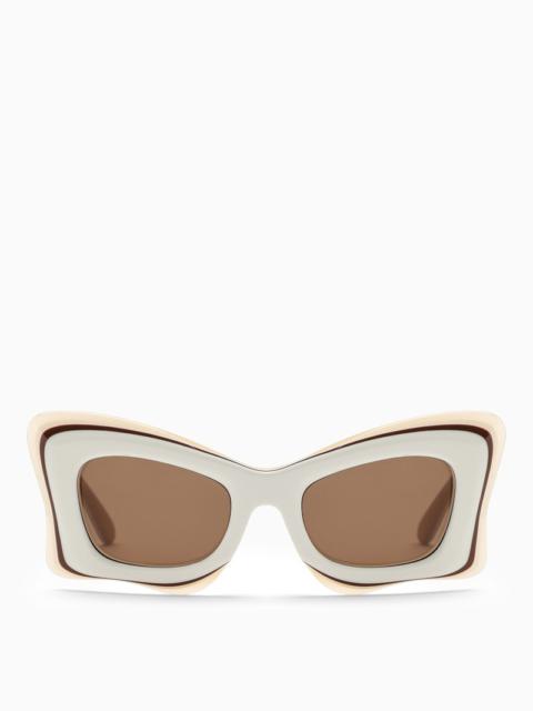 Butterfly white/beige acetate sunglasses