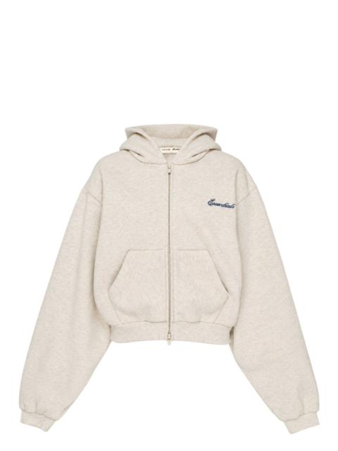 ESSENTIALS Women's Modern Cropped Zip Hoodie