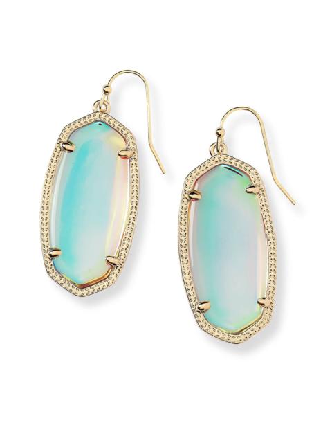KENDRA SCOTT Elle Gold Drop Earrings in Dichroic Glass