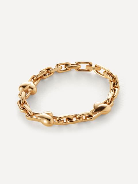 JENNY BIRD 14ct Gold-Plated Art Heart Chain Bracelet