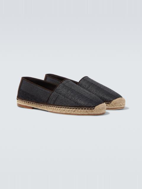 Brunello Cucinelli Suede-trimmed espadrilles