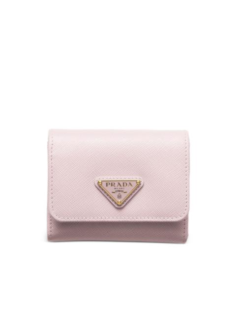 Prada small triangle-logo leather wallet