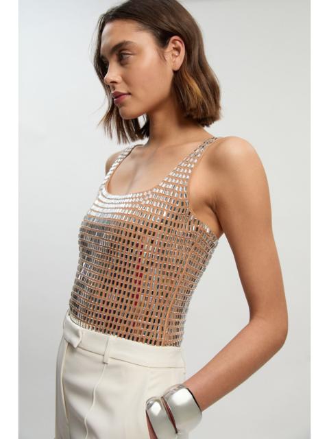 KAREN MILLEN Premium Crystal Embellished Top