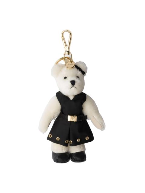Prada Men's Teddy Keychain Charm - Black