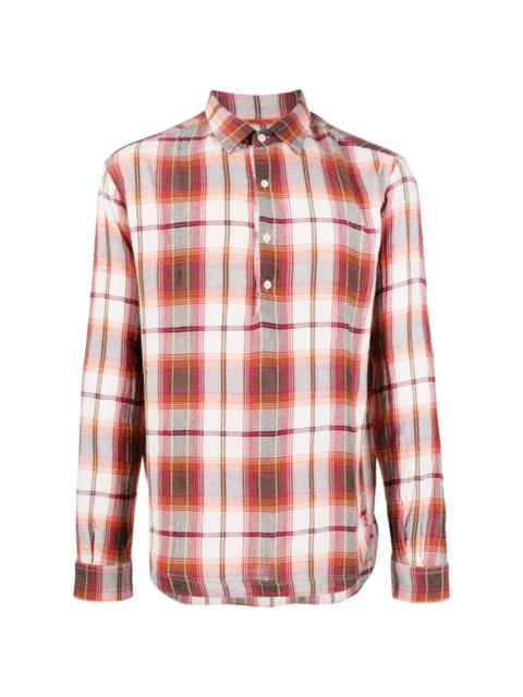BARENA check-print long-sleeved shirt
