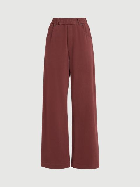 Brunello Cucinelli Cotton smooth French terry trousers