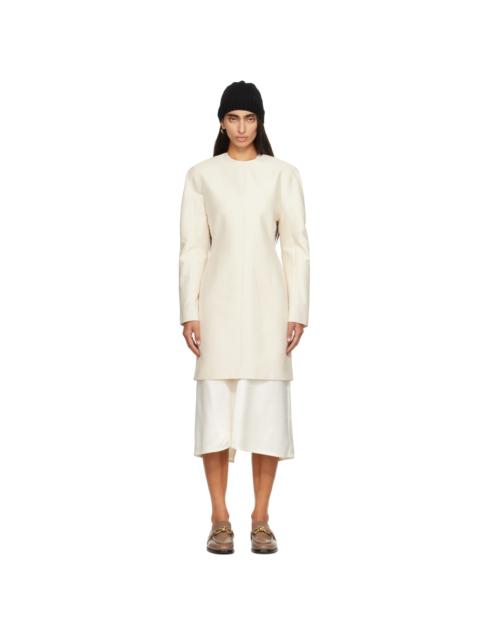 Bottega Veneta Off-White Cotton & Silk Toile Minidress