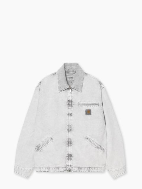 Carhartt OG DETROIT JACKET DEARBORN CANVAS BLACK/BLACK CHALK WASH