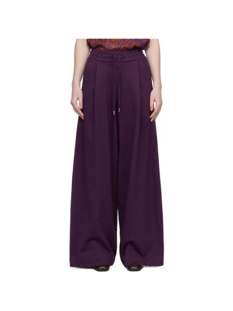 Dries Van Noten Purple Loose Sweatpants