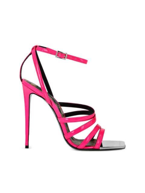 PHILIPP PLEIN square-toe patent leather sandals