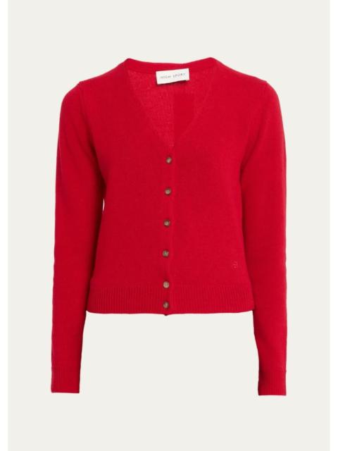 HIGH SPORT Wool Cashmere V-Neck Cardigan