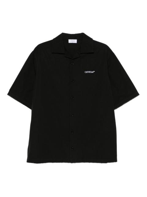 Off-White logo-embroidered short-sleeve shirt