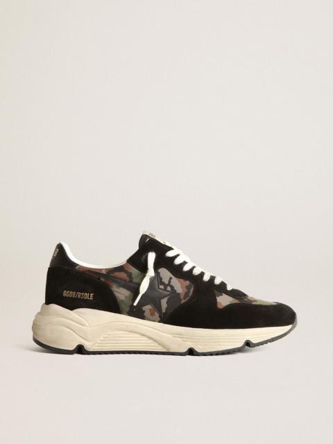 Men's Running Sole in nylon ripstop with camouflage print