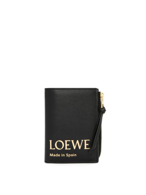 Loewe Embossed LOEWE slim compact wallet in shiny nappa calfskin