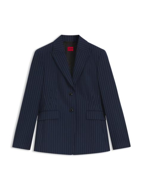 HUGO REGULAR-FIT BLAZER WITH PINSTRIPE