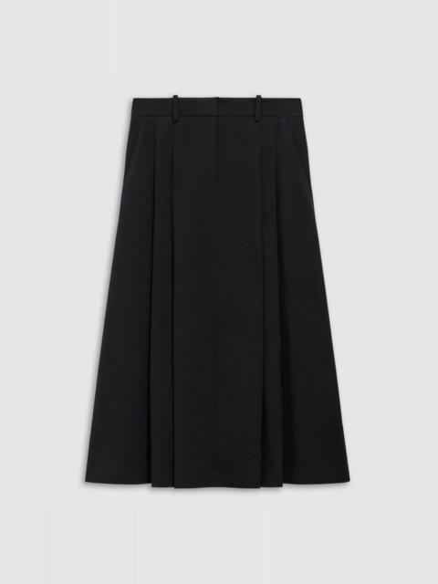 Theory Pleated A-Line Skirt in Admiral Crepe