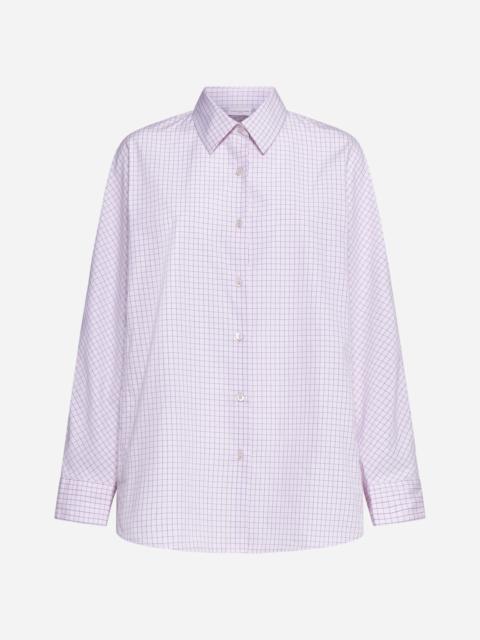 Check print cotton shirt