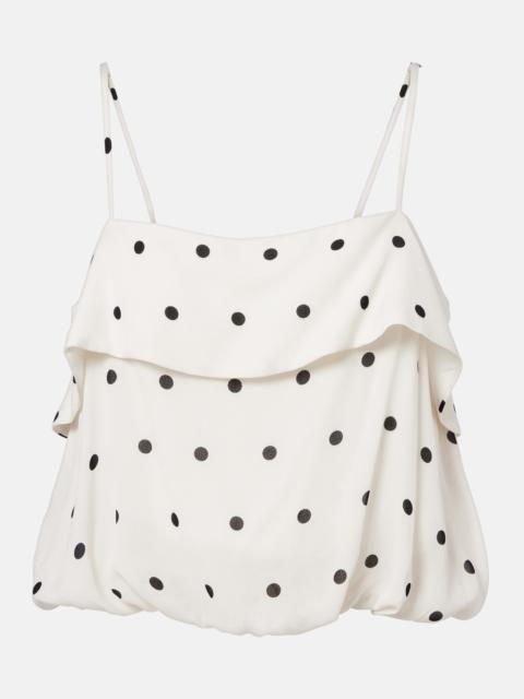 ADRIANA DEGREAS Polka-dot crop top
