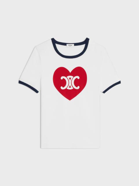 CELINE heart triomphe t-shirt in cotton jersey