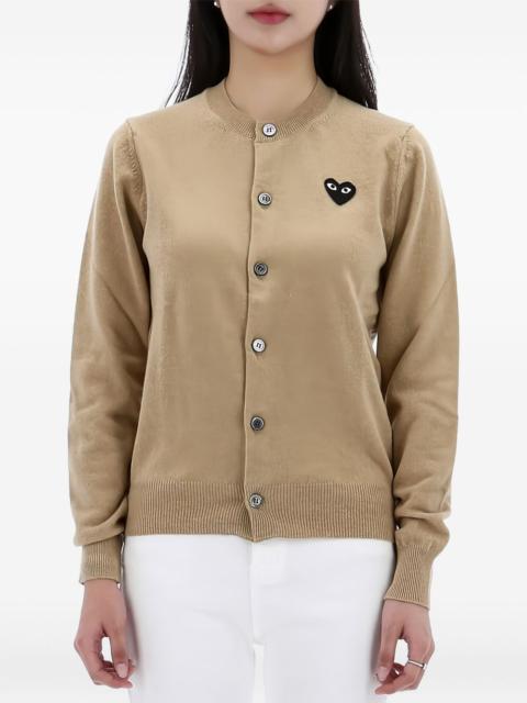 Comme des Garçons PLAY heart-appliqué wool cardigan