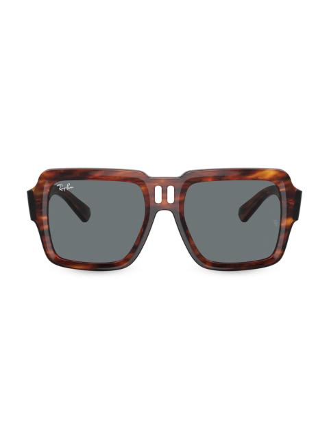 Ray-Ban Men's RB4408 54MM Square Sunglasses - Striped Havana