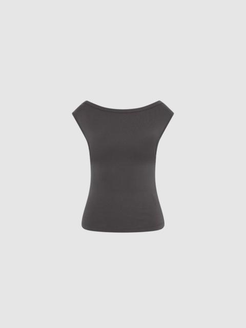 ST. AGNI Organic Cotton Ballerina Top - Soot