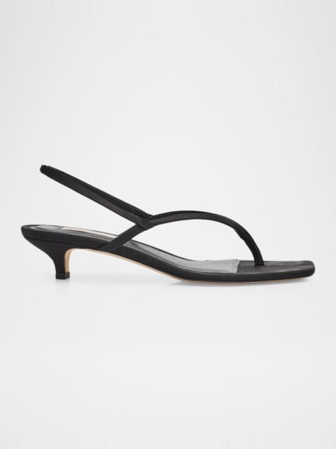TOTEME 35MM Satin Slingback Flip Flops
