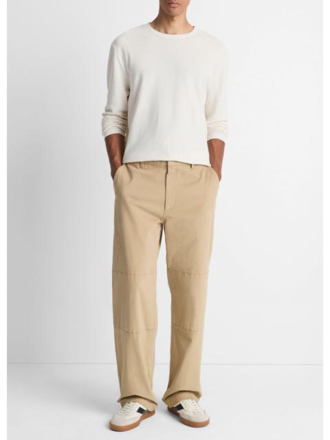 Vince Relaxed Italian Peached Stretch-Cotton Double-Knee Pant