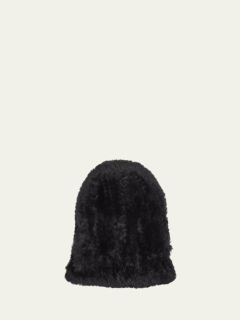 Yves Salomon Dyed Sheep Shearling Beanie
