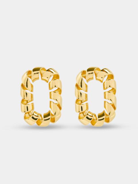 rabanne GOLD XL LINK TWIST EARRINGS
