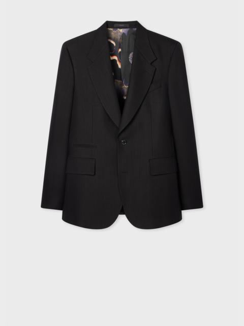 Paul Smith Black Textured Wool-Lyocell Blazer